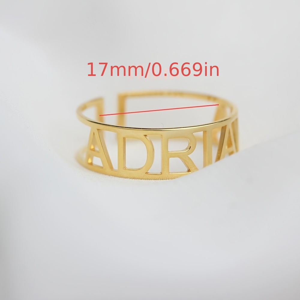 Custom Name-Cutout Ring, Perfect for Engagement